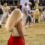 woman at outdoor event How to Dress for Outdoor Events this Spring