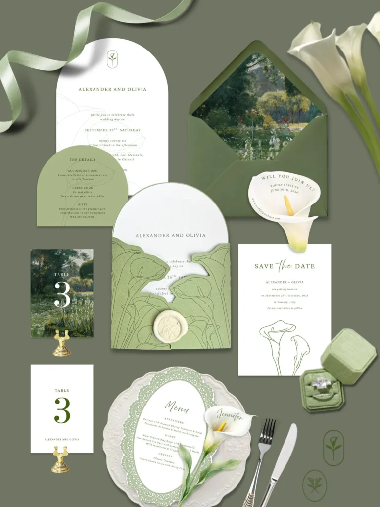 Calla Lily Wedding Invitation Suite Template Wedding Invitation Style That Matches Your Venue
