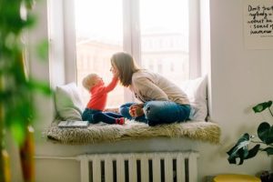 minimalist parent spending time with kids