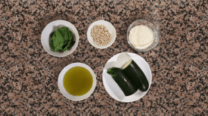 Homemade Ingredients zucchini pesto salmon pasta