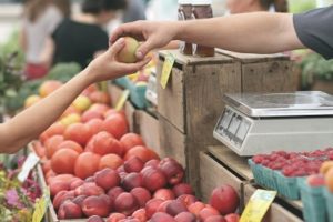 Earth Day - shop at local stores such as farmers market