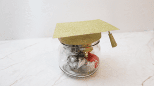 Graduation Decorations: Graduation Cap Jar - Grad Cap 2020