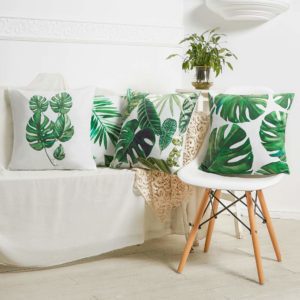 Tropical Touch - Anickal Tropical Leaves Decorative Pillows