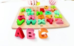 Best Puzzles for Kids - Hape Chunky Alphabet Wooden Puzzle Game