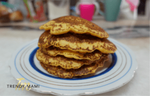 Homemade butternut squash pancakes for babies