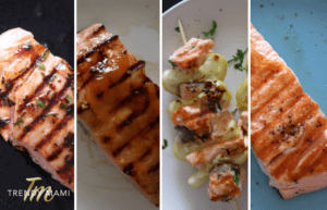 Salmon cooked in 4 different ways