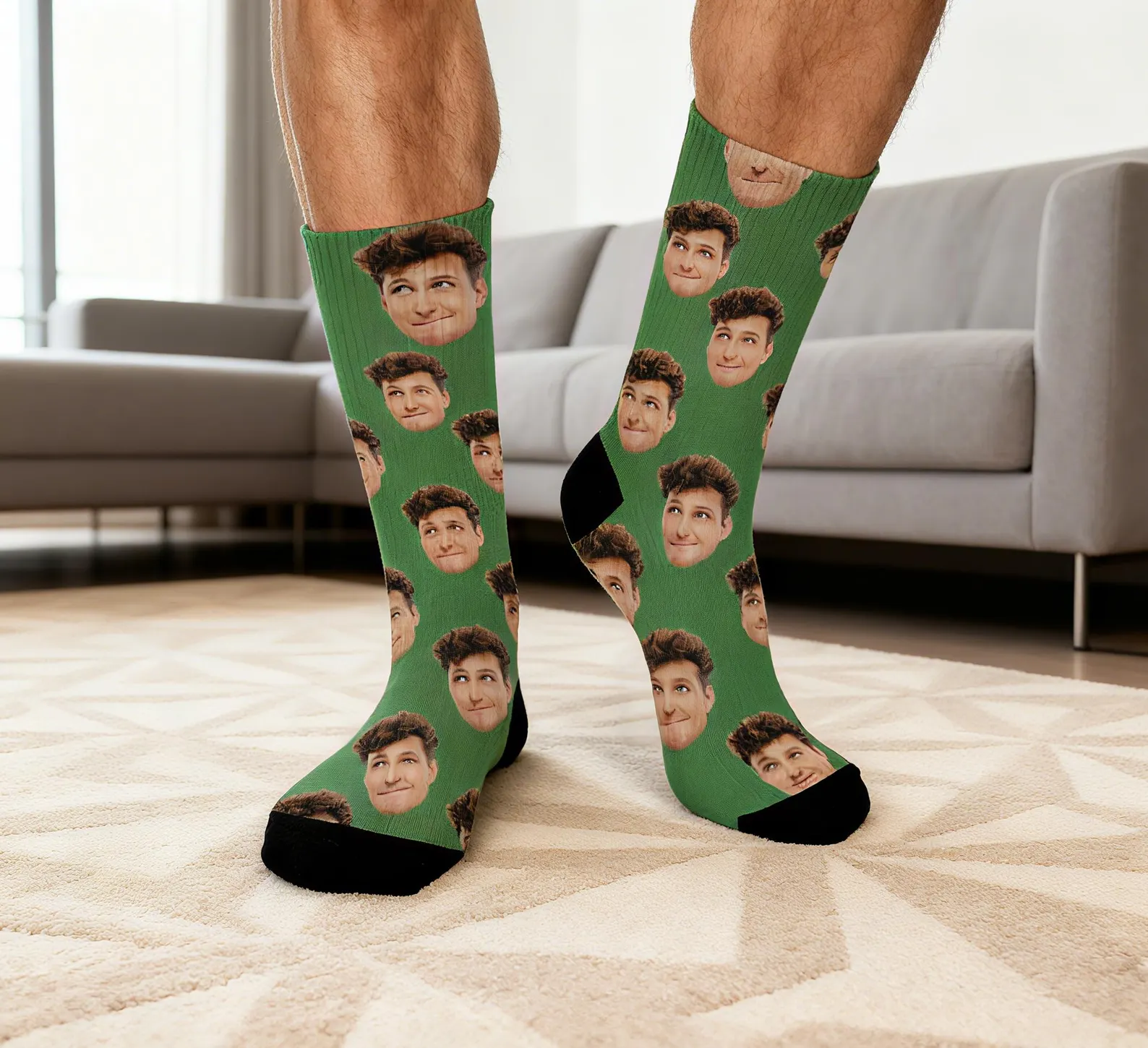 Custom Funny Socks With Photo Valentine’s Day Gifts for Husbands 