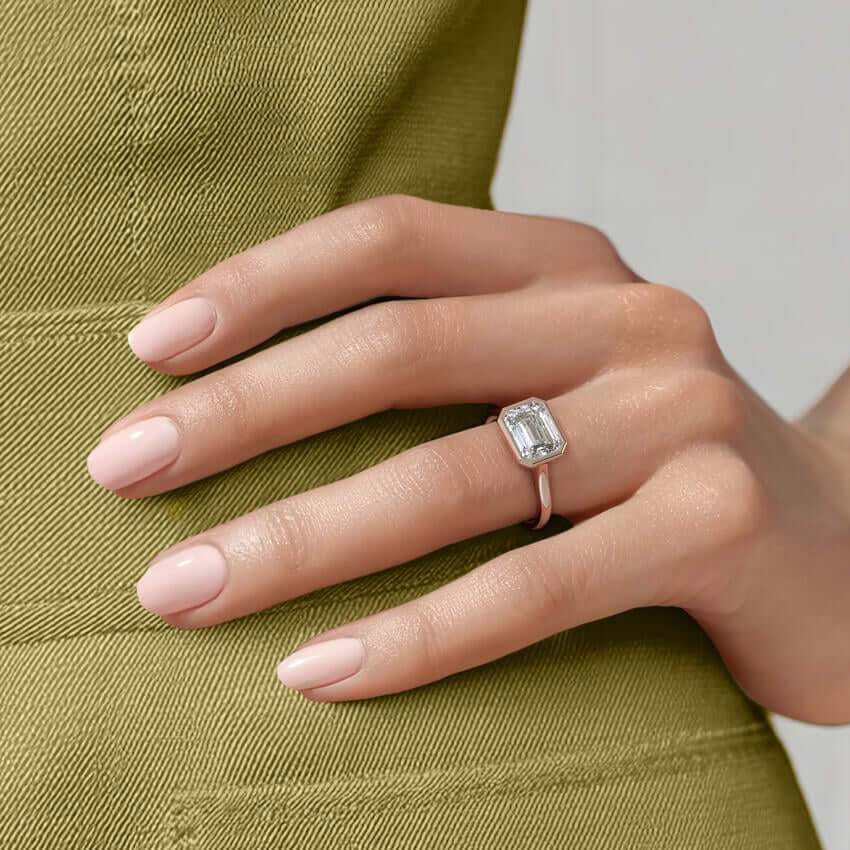east west setting engagement ring trends