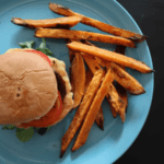 Super Bowl - Chicken Burger Recipe with Sweet Potato Fries