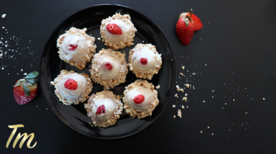 Strawberry Dessert, Marbled Strawberries