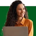 last minute taxes ways to file taxes smiling woman doing taxes