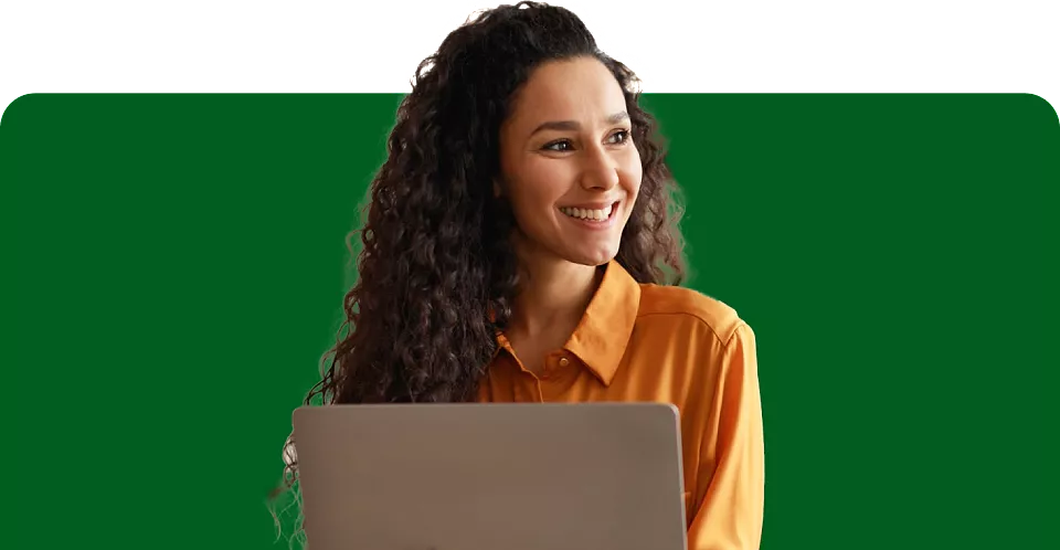 ways to file taxes smiling woman doing taxes