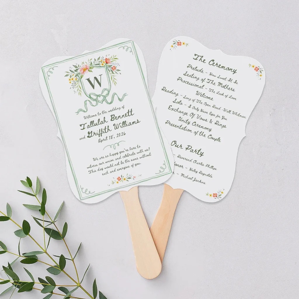 Countryside Crest Fan Programs wedding stationary ideas