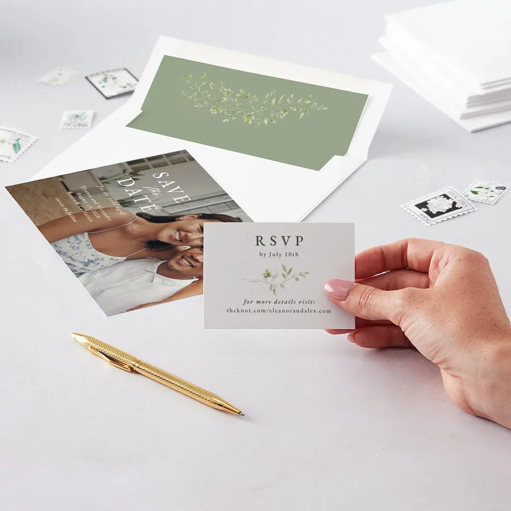 Timeless Floral URL RSVP Cards wedding stationary ideas