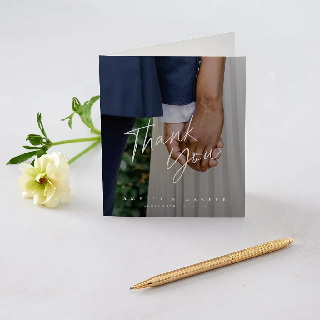 You Are Mine Thank You Cards wedding stationary ideas