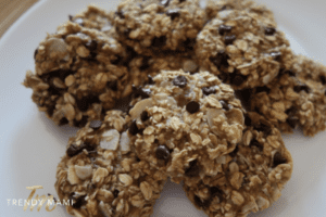 Gluten Free Vegan oatmeal cookie recipe, close up 