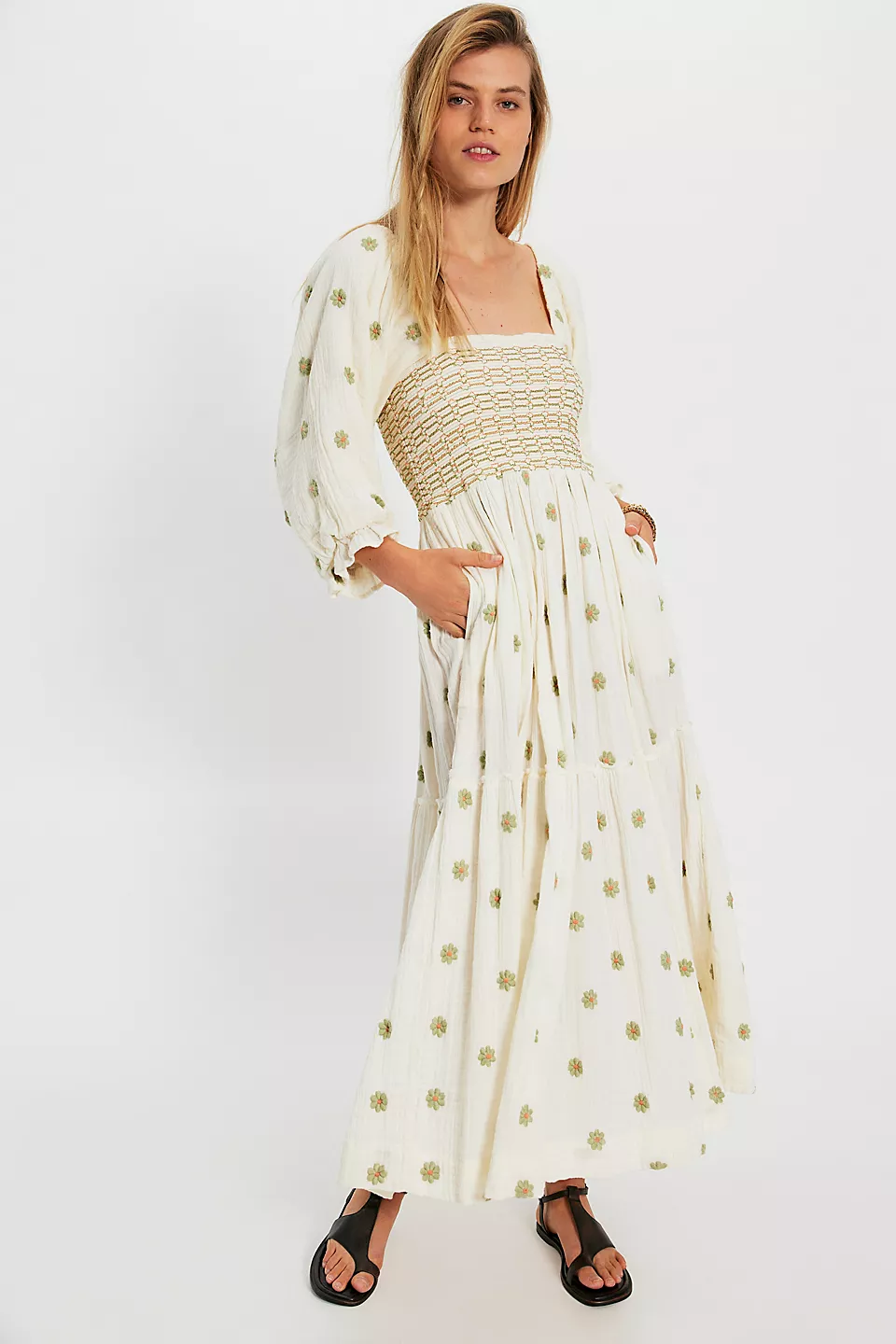 Dahlia Embroidered Maxi Dress