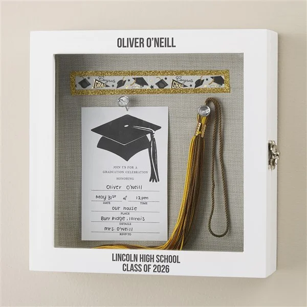 Graduation Engraved Shadow Box graduation gifts for her