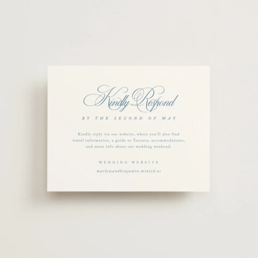 Chic Script Wedding Invitation Checklist