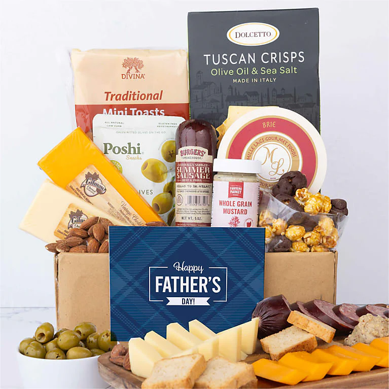 Deluxe Father's Day Cheese & Charcuterie Gift Box sentimental father's day gifts