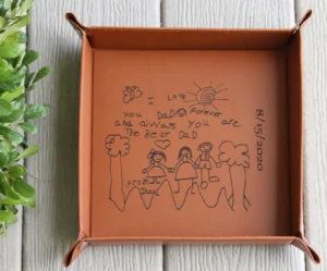 Personalized Leather Valet Tray sentimental father's day gifts