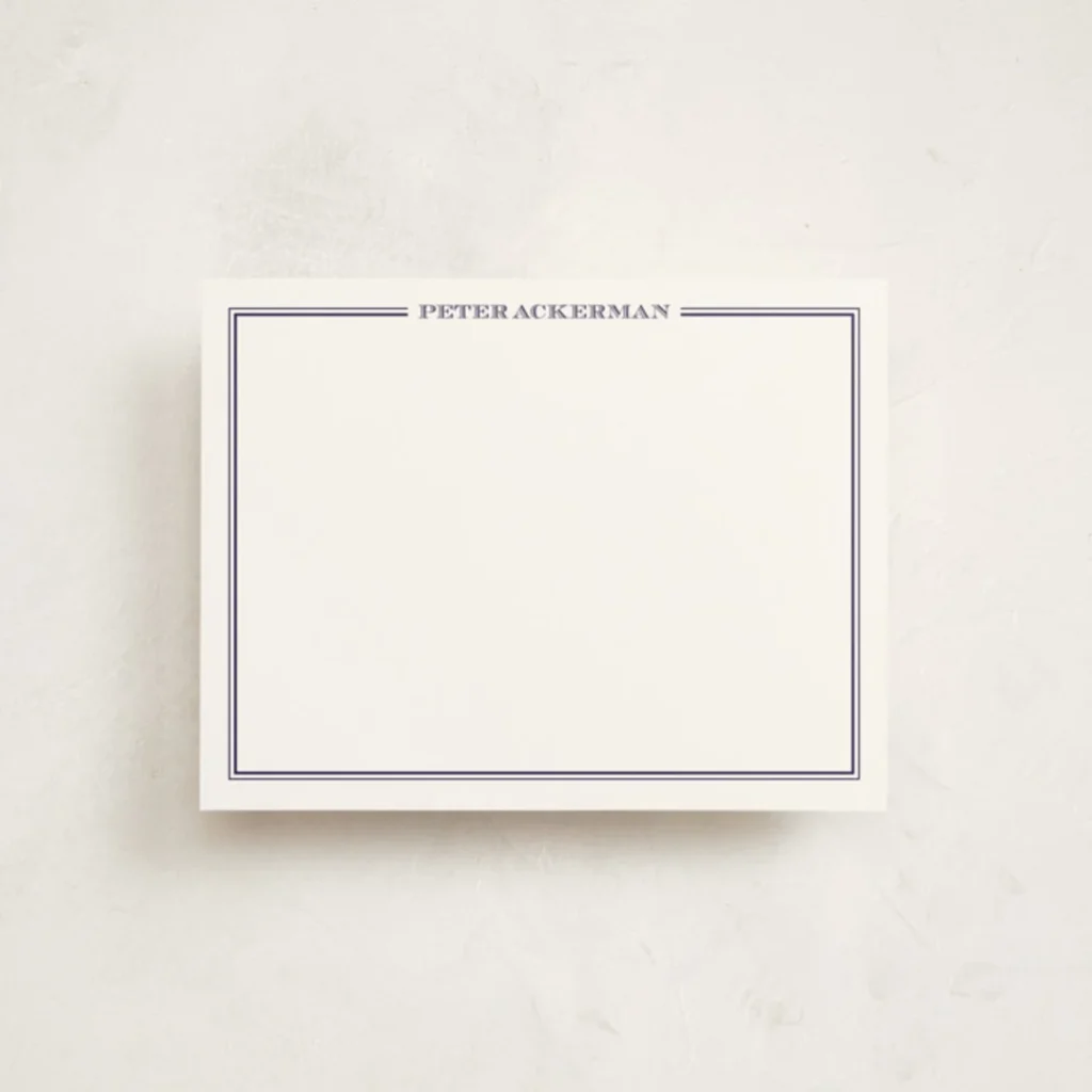Personalized Stationery Cards gentleman