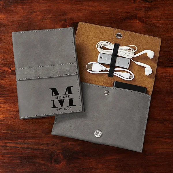 Lavish Last Name Personalized Tech Organizer