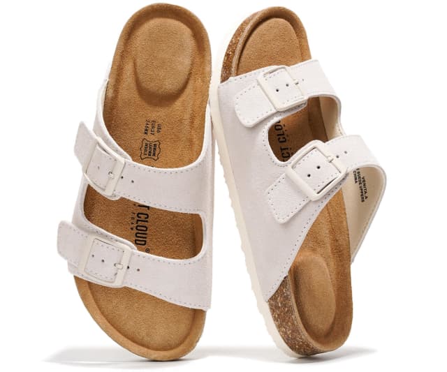 Project Cloud 100% Genuine Leather Flat Sandals prime day fashion deals