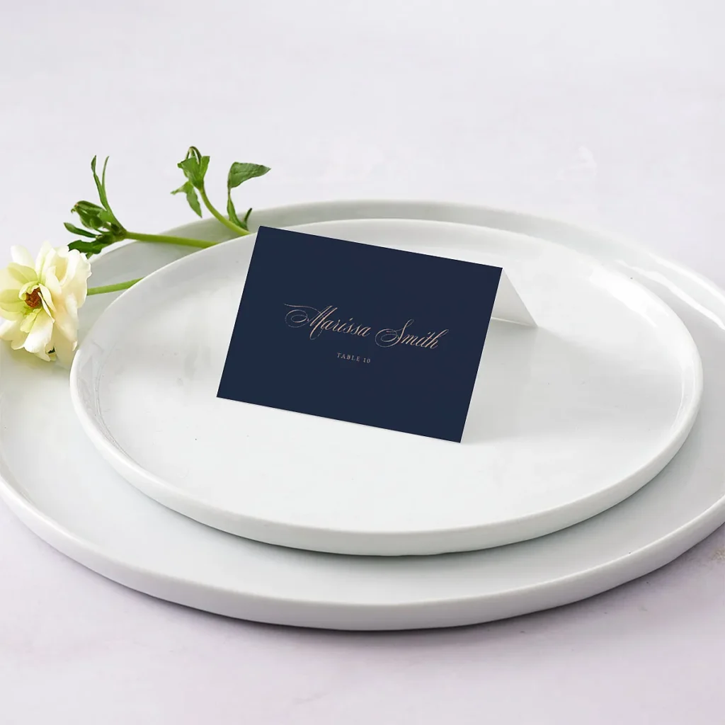 Exquisite Calligraphy Place Cards minimalist wedding decor ideas