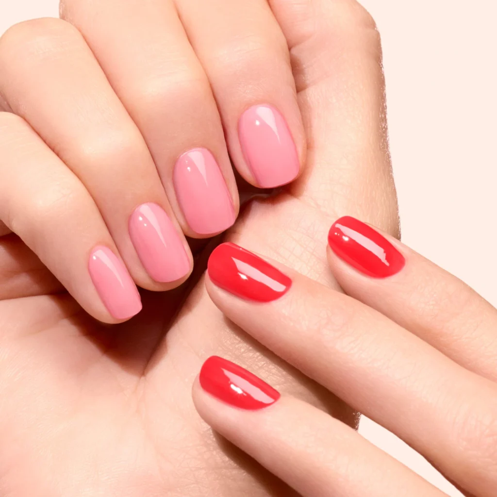 Jelly Nail Polish Duo Set with Glossy and High Shine Effect