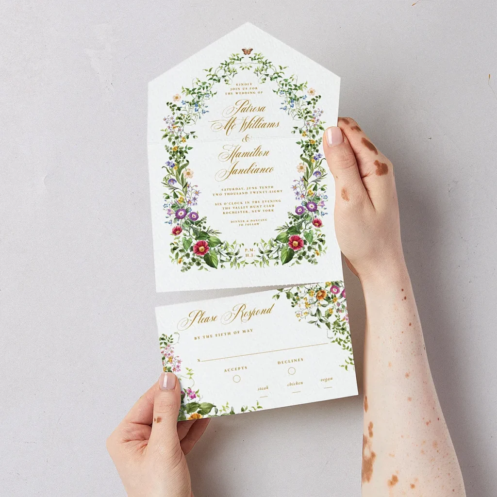 Opulent Garden All-in-One Wedding Invitations Budget Friendly Wedding Paper Products
