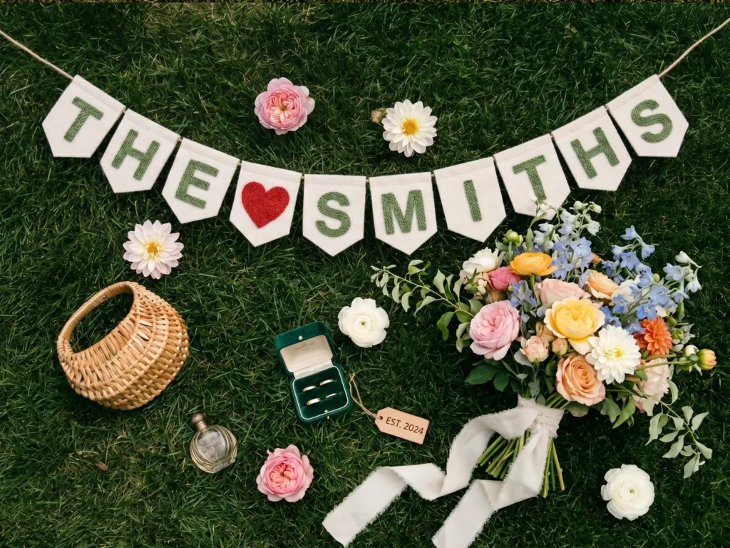 Personalized Last Name Wedding Banner wedding signage ideas
