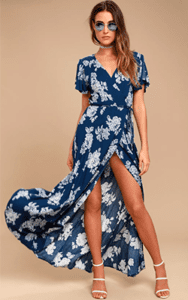 Lulus Wrap Maxi Dress