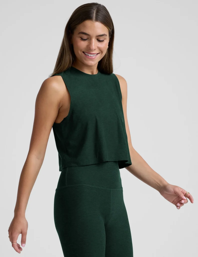 Featherweight Minimal Cropped Tank athleisure fashion trends for women