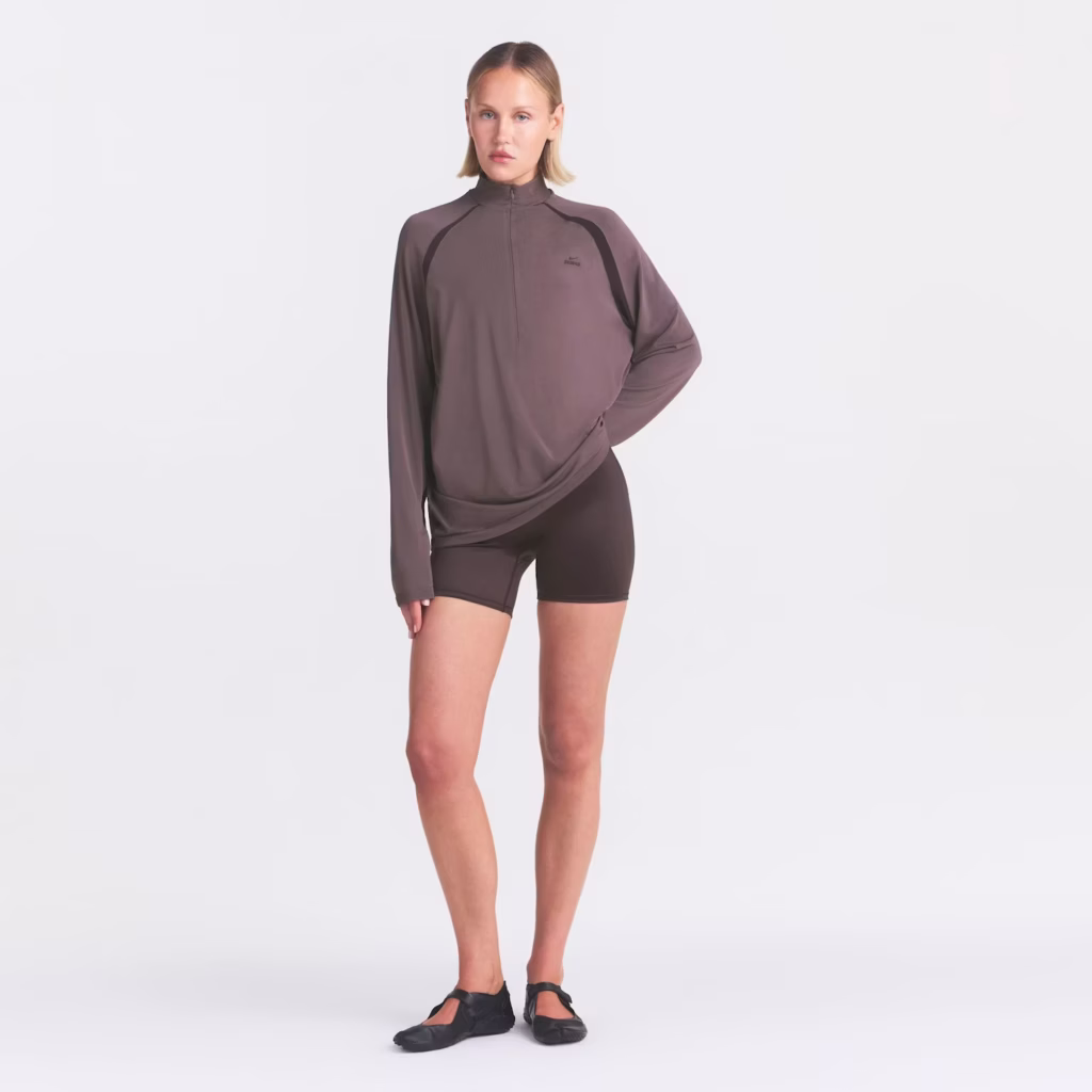 LONG SLEEVE HALF ZIP athleisure fashion trends for women
