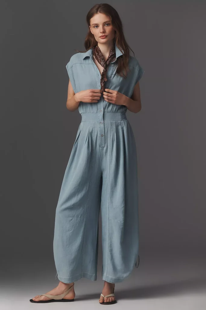 100% Cotton Wide Leg Jumpsuit soccer mom outfits