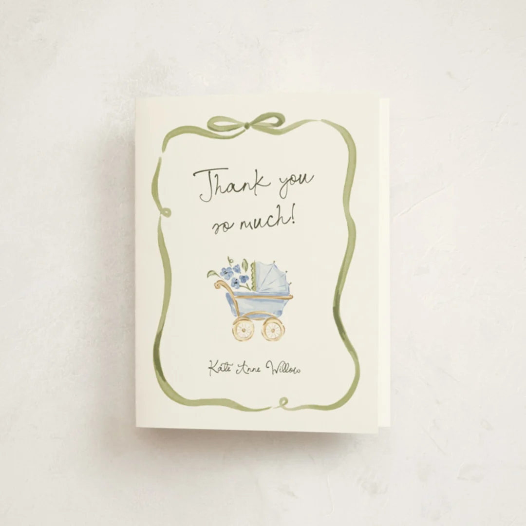 Bowls and Buds thank you card wording ideas by Pati Cascino