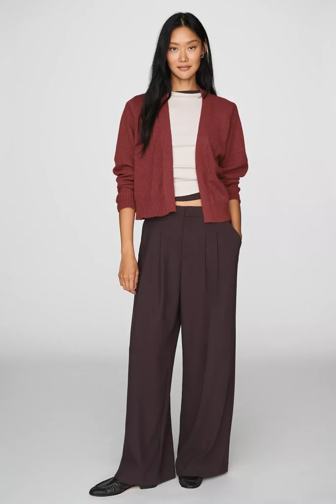 By Anthropologie Lightweight Open Cardigan pumpkin patch outfits