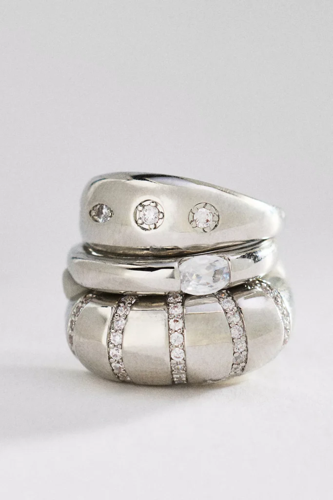 Chunky Stacking Rings, Set of 3