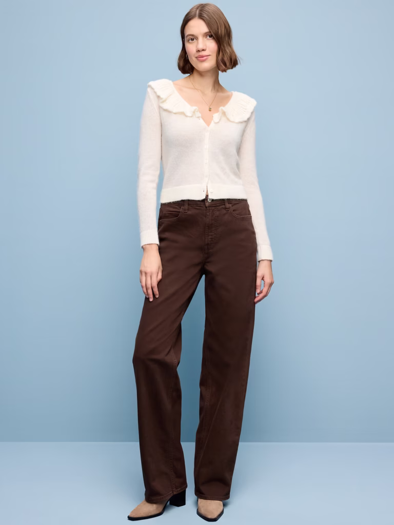 Extra High-Waisted Wide-Leg Jeans pumpkin patch outfits