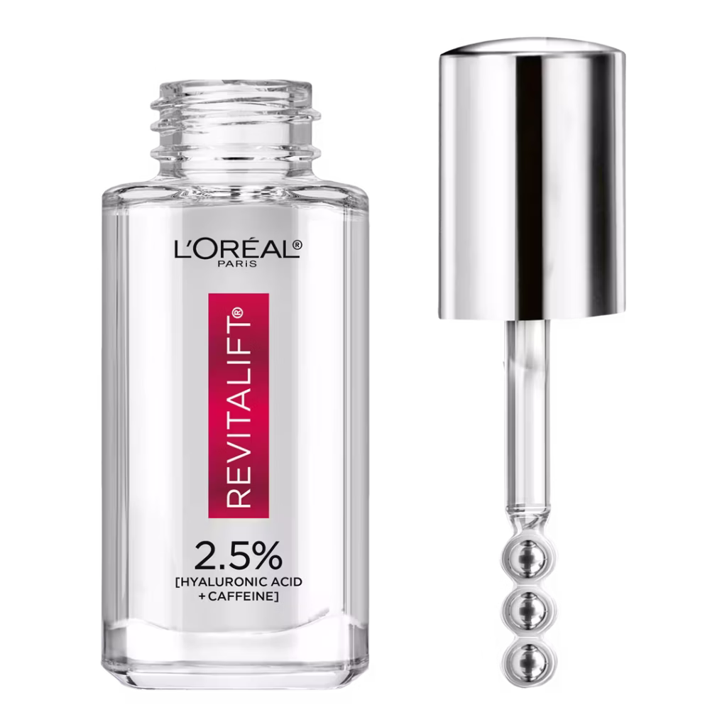 Revitalift 2.5% Hyaluronic Acid + Caffeine Under Eye Serum best drugstore eye cream for dark circles