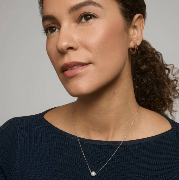 Freshwater Pearl Necklace in 14K White Gold