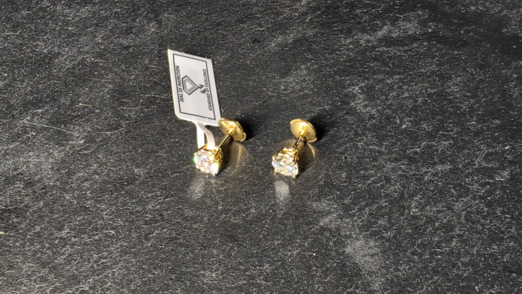 Perfect 4-Prong Certified Lab Diamond Stud Earrings brilliant earth jewelry review