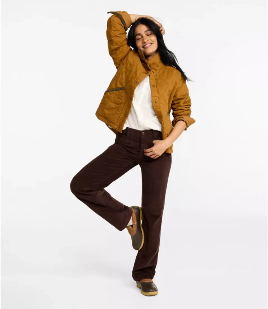 Women's 207 Vintage Corduroy Patch Pocket Pants, Mid-Rise Wide Straight-Leg pumpkin patch outfits