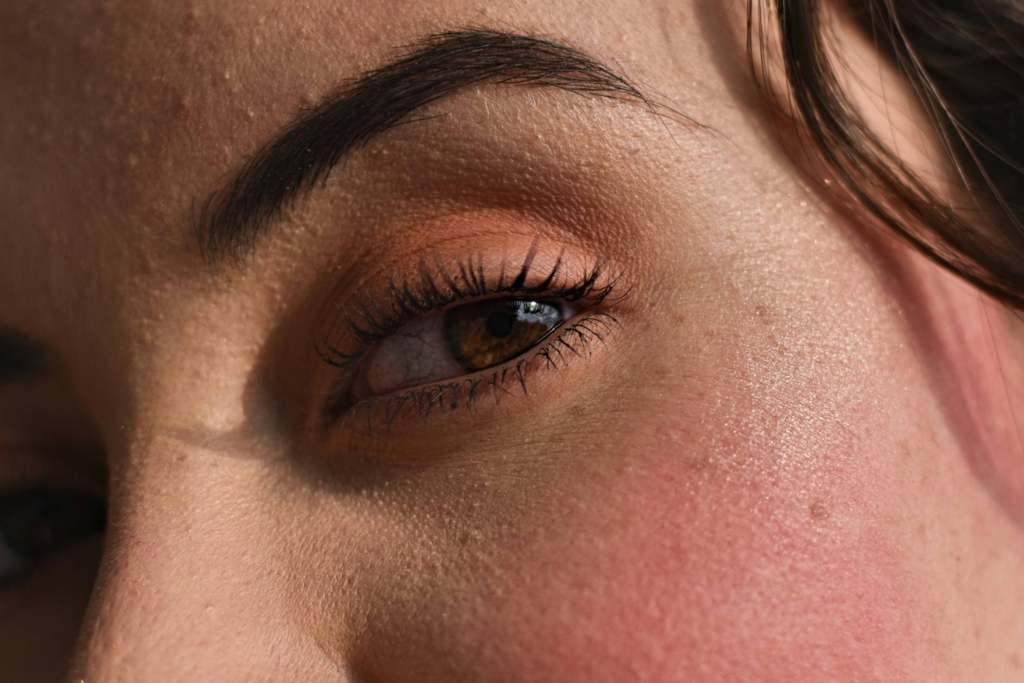 woman wearing blush makeup