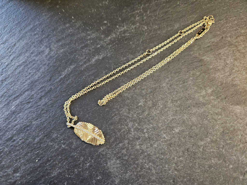 Jane Goodall Leaf Lab Diamond Pendant Necklace