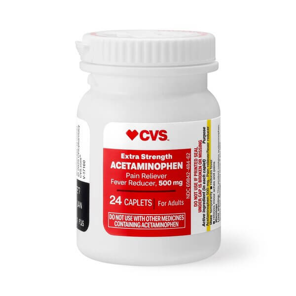 CVS Extra Strength Acetaminophen Pain Reliever & Fever Reducer best cold and flu medicine