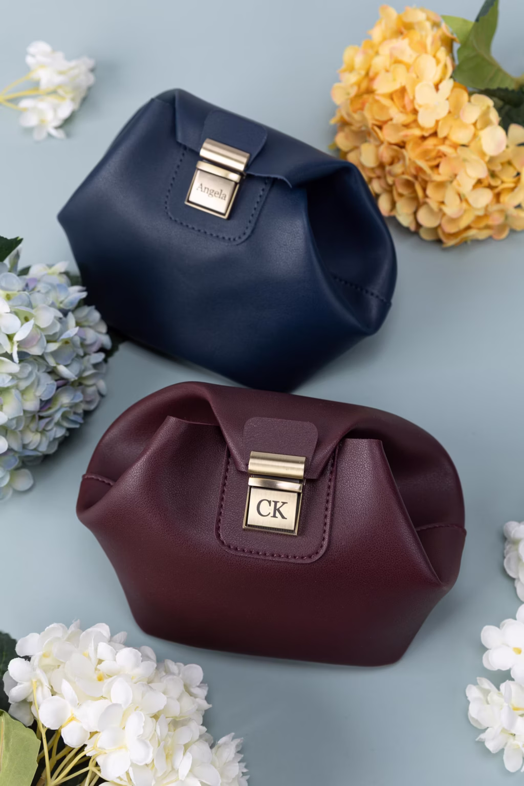 Personalized Clutch-Tuck Lock Makeup Bag