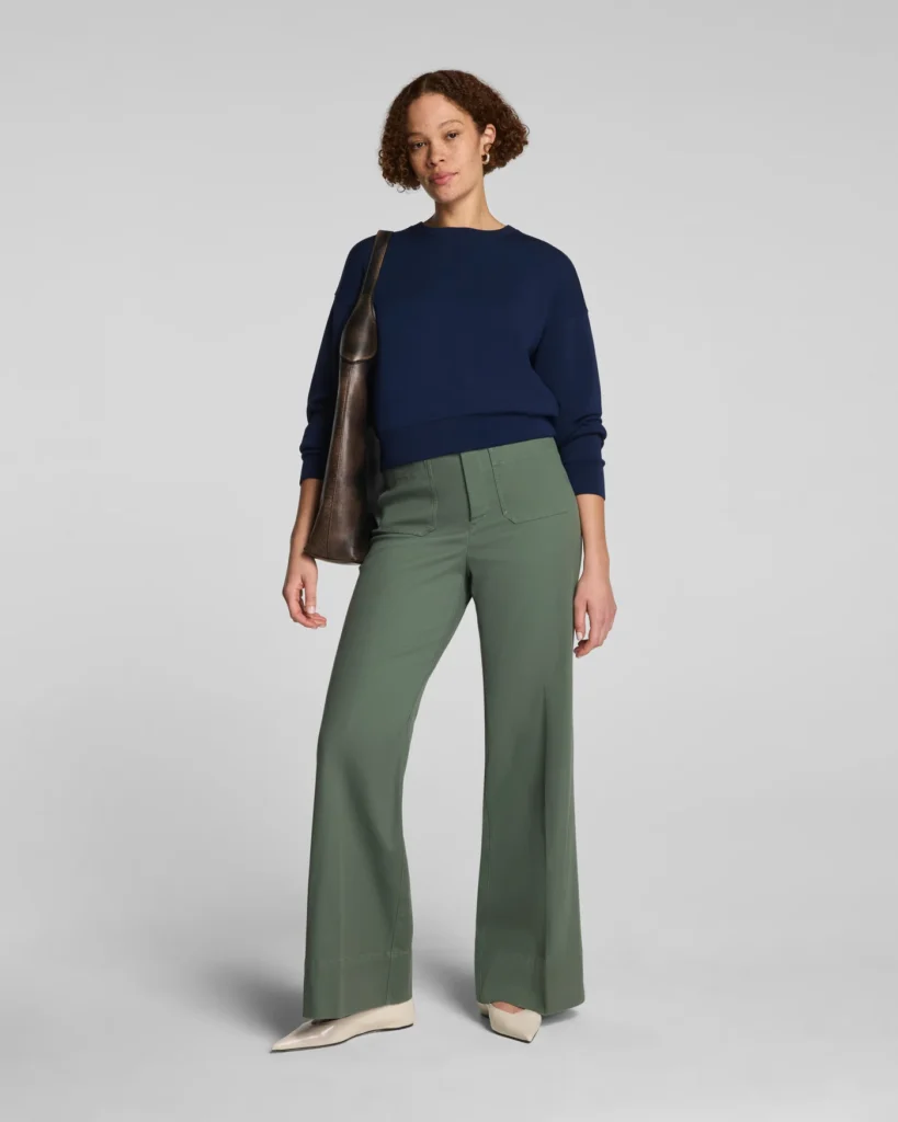 Wide Leg Pant with Patch Pockets fall outfits for moms