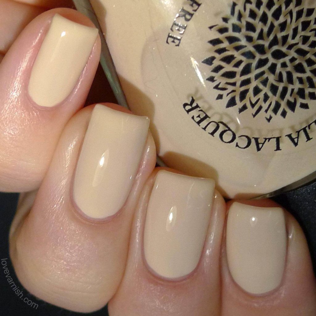 Pale Beige Sand Nude Creme Nail Polish by Black Dahlia Lacquer - idea for fall nails